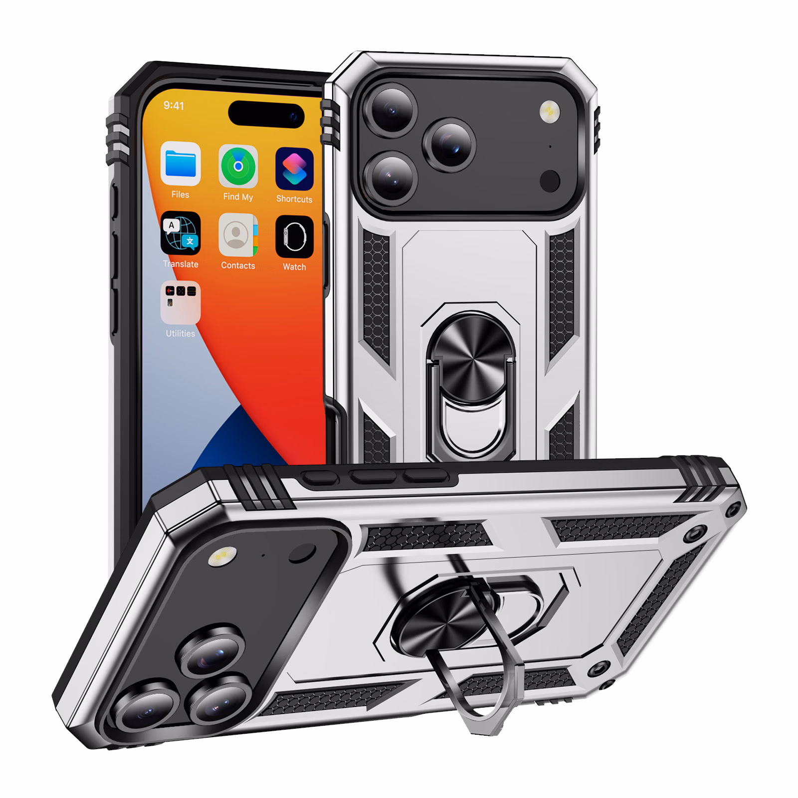 iPhone 17 Pro Max - Army Ring - Silver