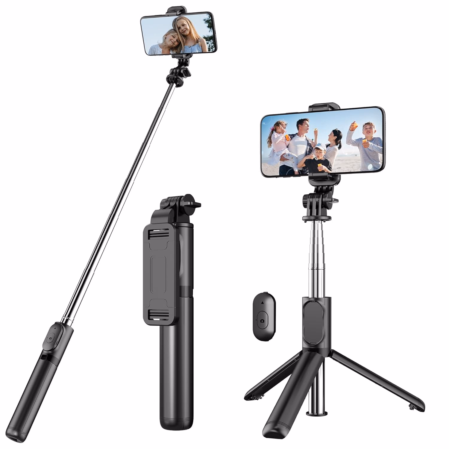 Selfie Stick + Tripod - Bluetooth Remote