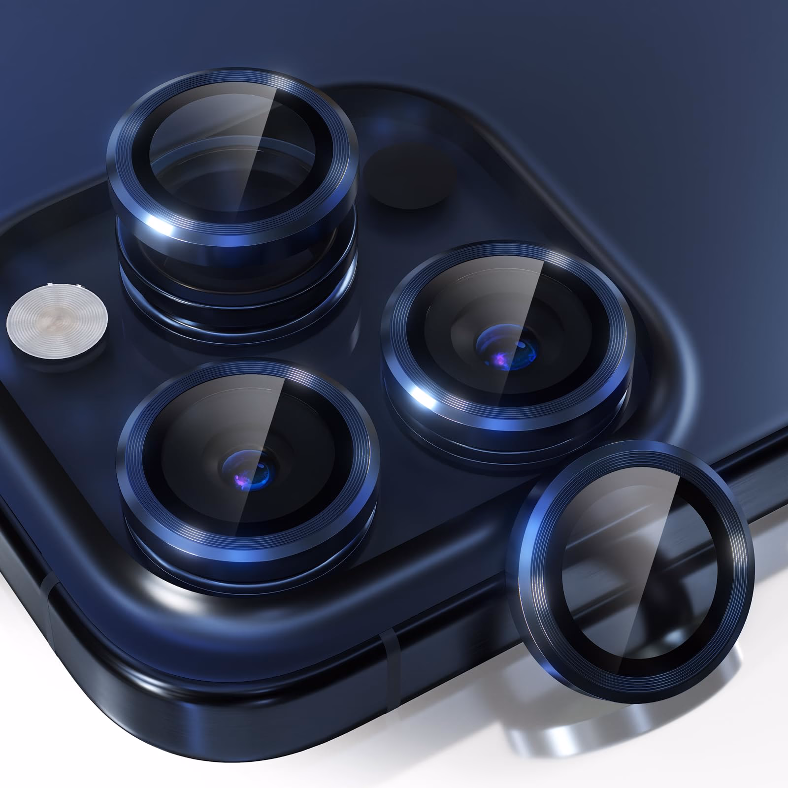 iPhone 15 Pro/iPhone 15 Pro Max - Metal Ring Camera - Blue