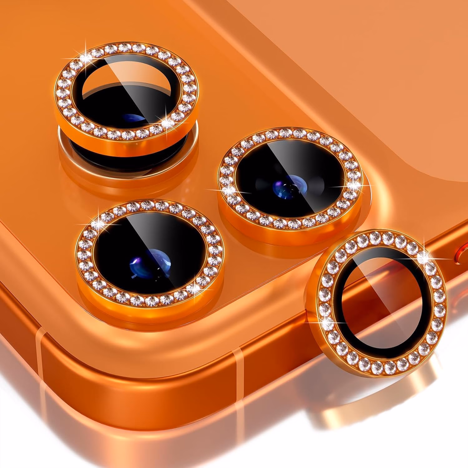 iPhone 17 Pro/iPhone 17 Pro Max - Sparkle Ring Camera - Orange