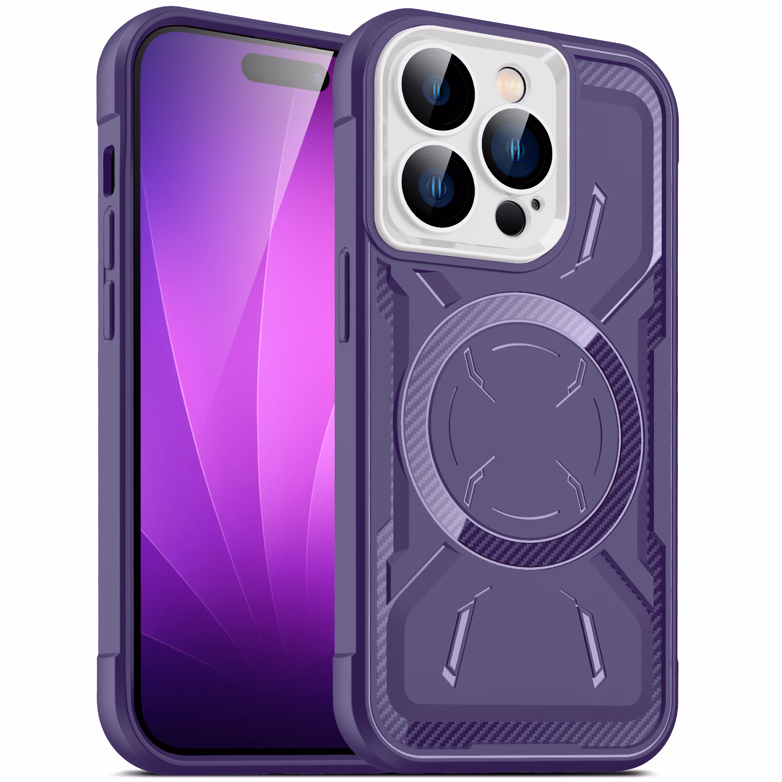 iPhone 15 Pro - Tough Mag (MagSafe) Cover - Dark Purple