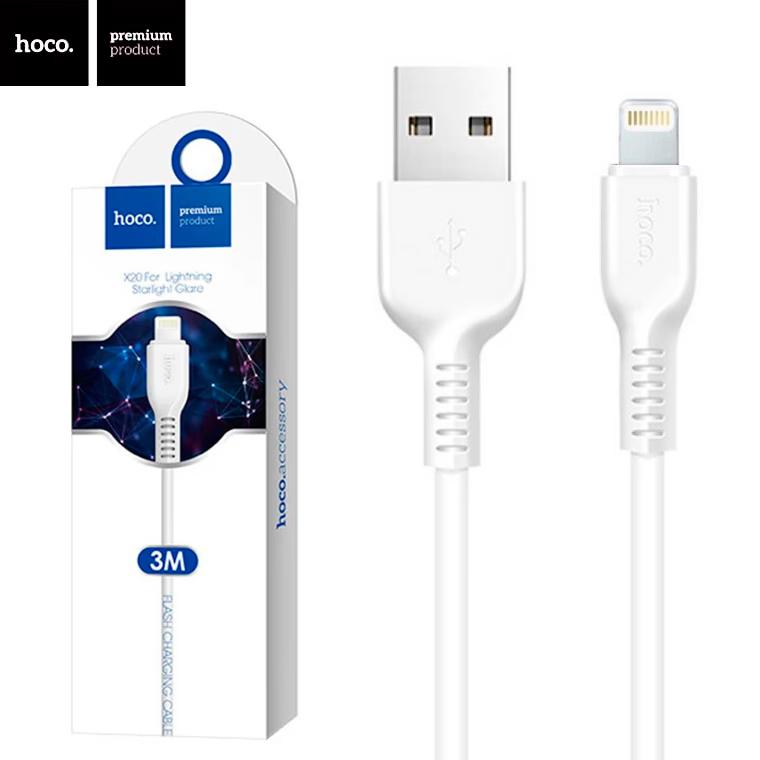 Hoco X20 - Lightning Cable  - 10FT - White