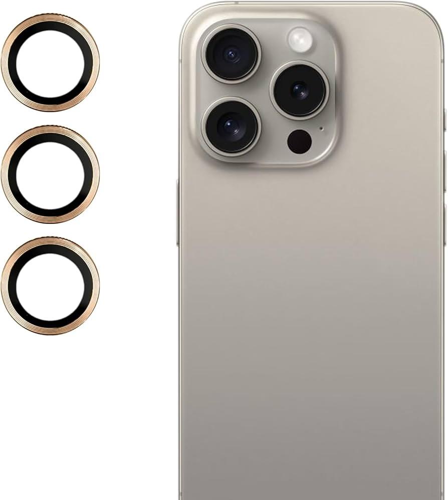 iPhone 15 Pro/iPhone 15 Pro Max - Metal Ring Camera - Rose Gold