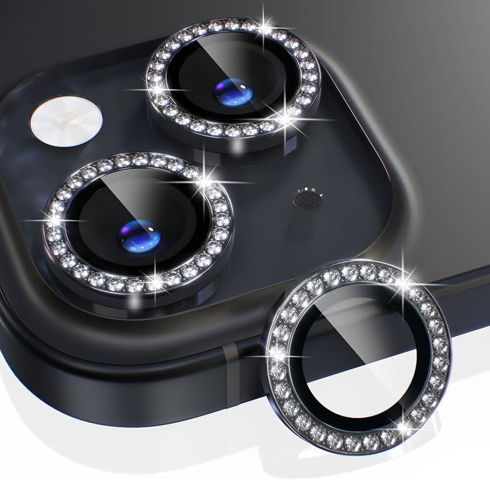 iPhone 15/15 Plus - Bling Camera Glass  - Black