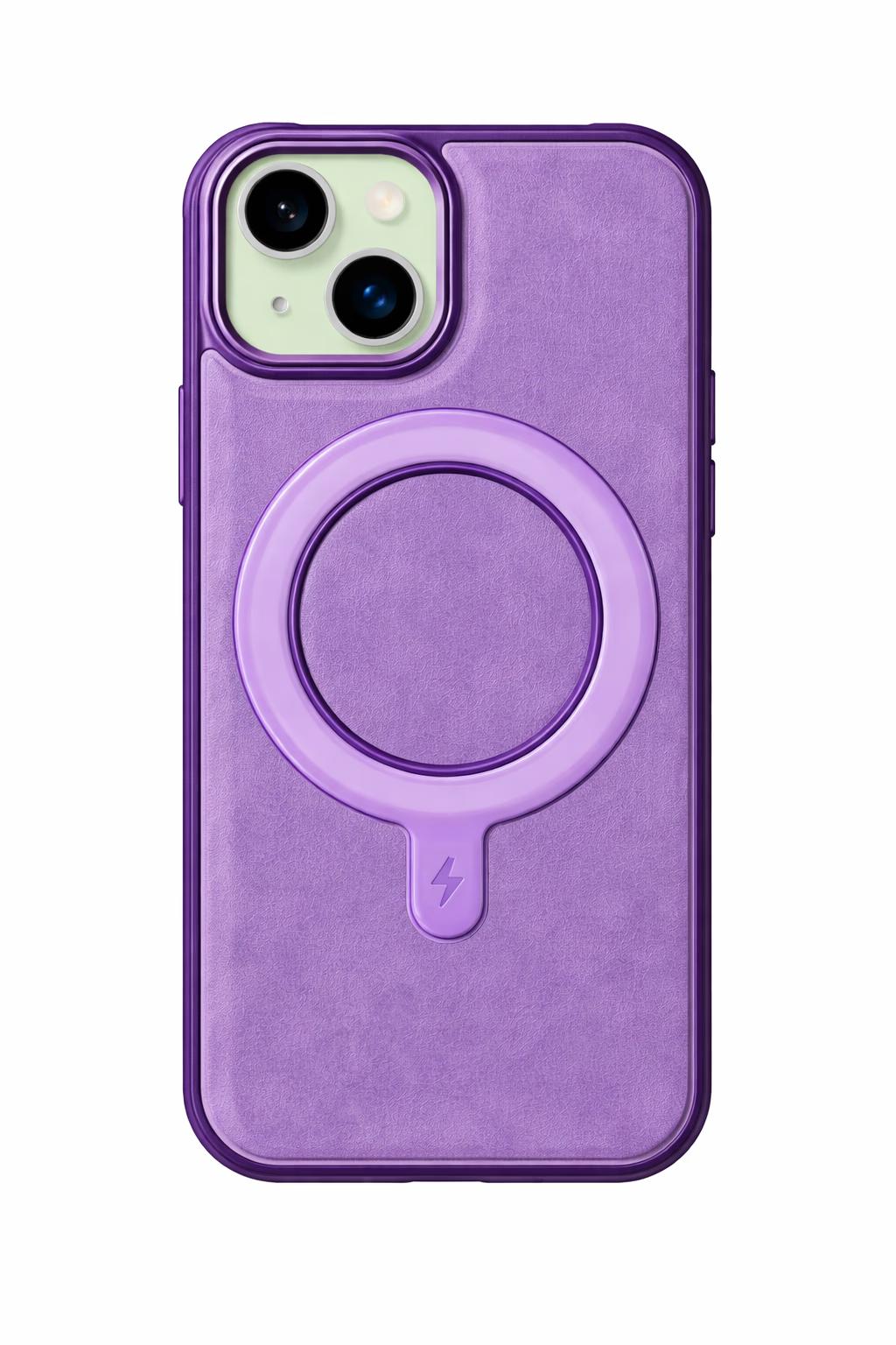 iPhone 15 - MagSafe Suede Case - Purple