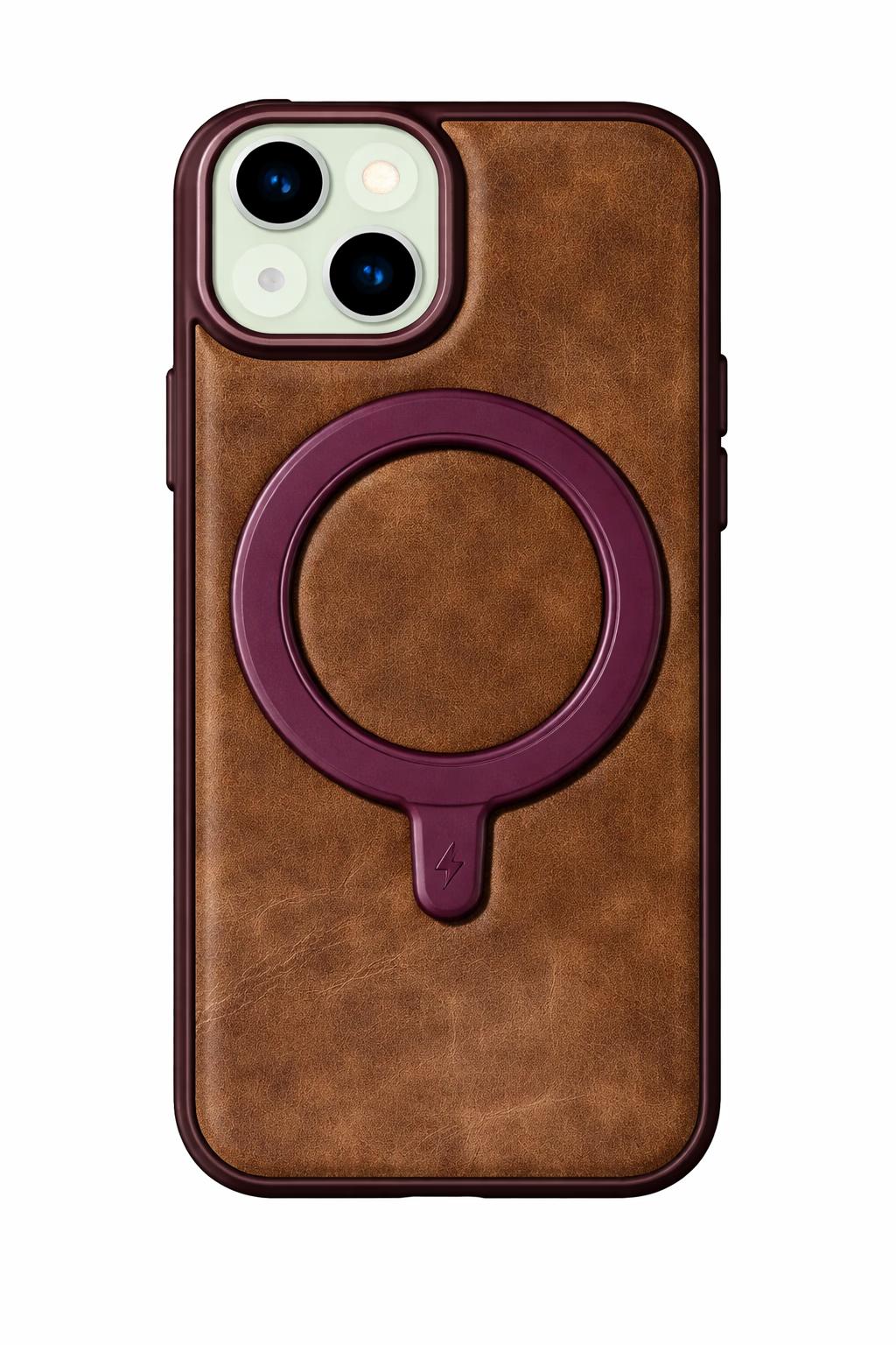 iPhone 15 - MagSafe Suede Case - Tan