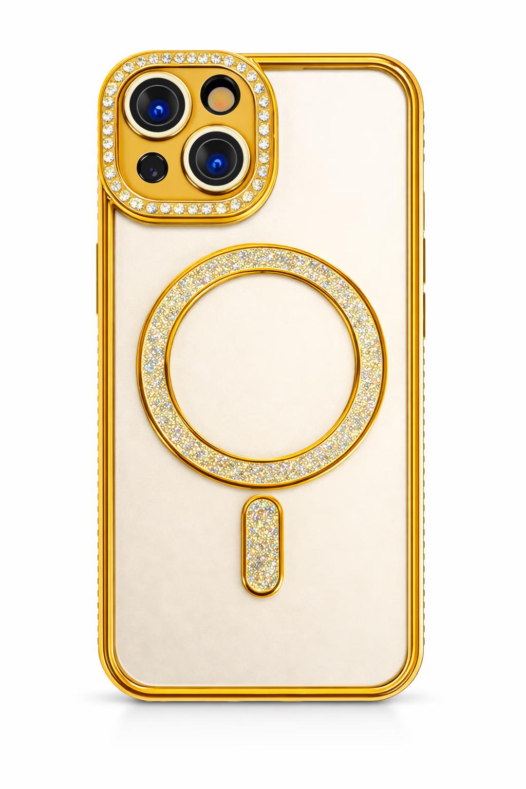 iPhone 15/14 Plus - Bling Magsafe + Lens Plustection - Gold