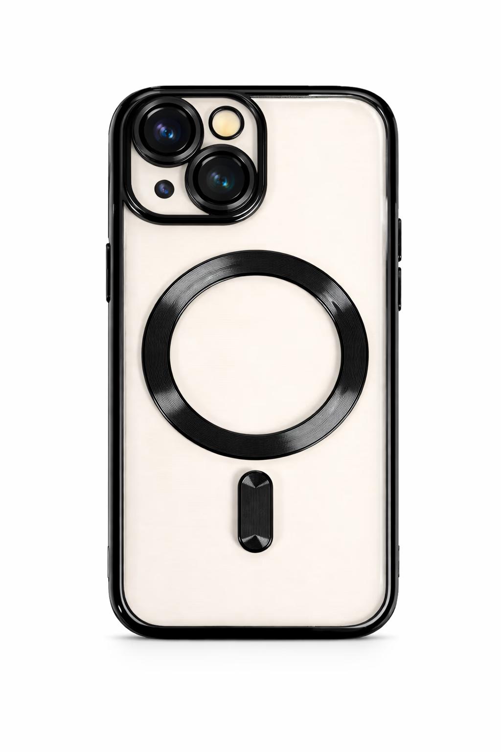 iPhone 15 Plus - Chrome Magsafe + Lens Protection - Black