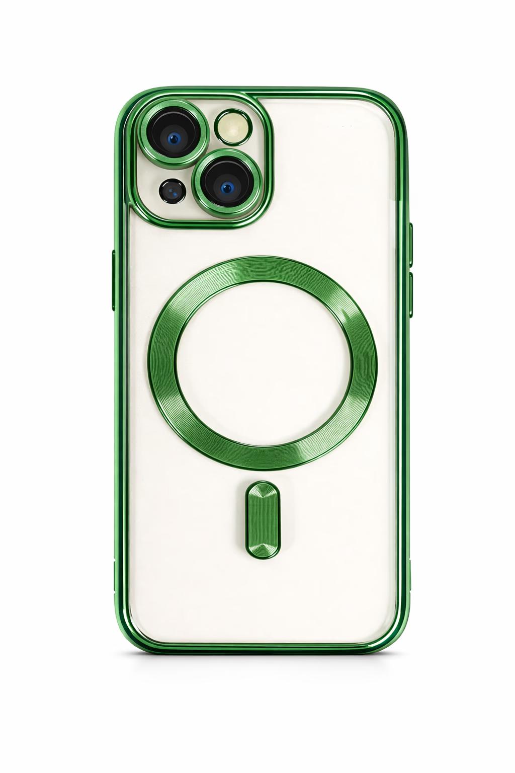 iPhone 15 - Chrome Magsafe + Lens Protection - Green