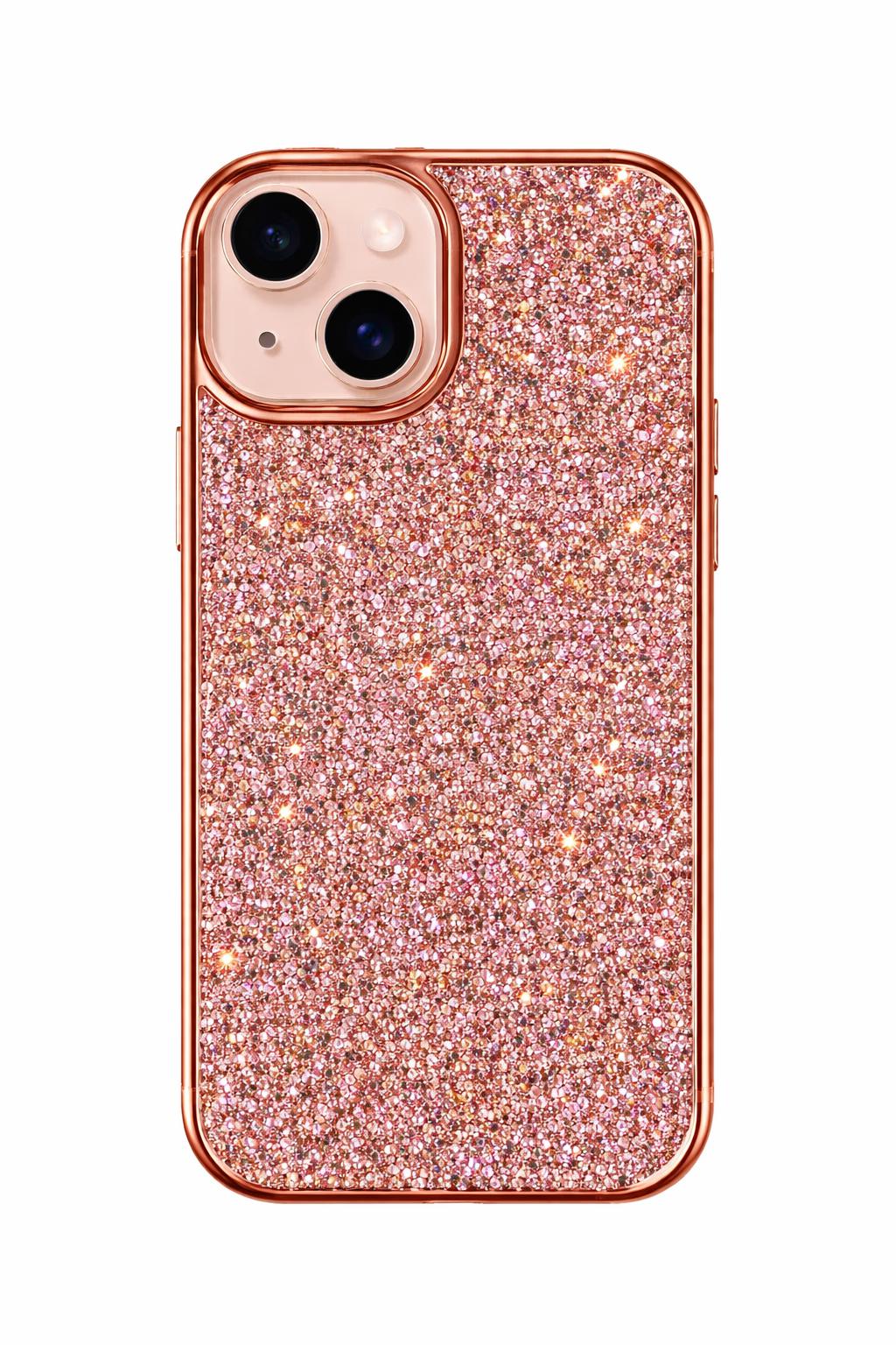 iPhone 15 - Stone Diamond Case - Rose Gold