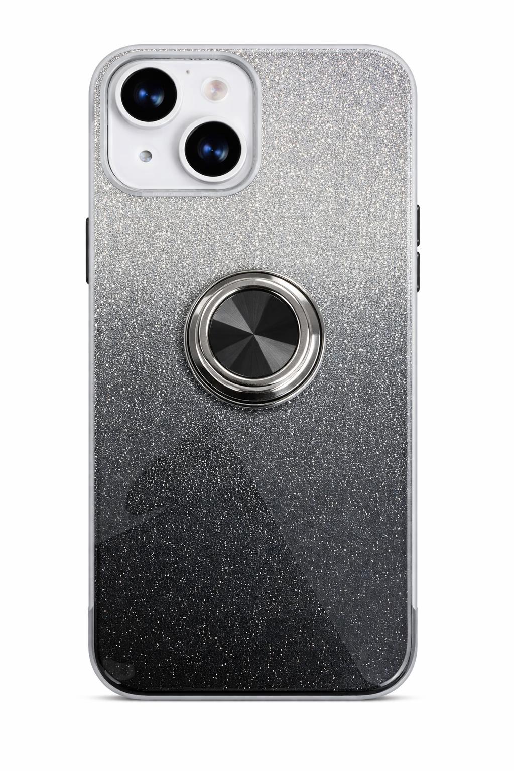 iPhone 14/13 - Fusion Chrome Ring Case - Black