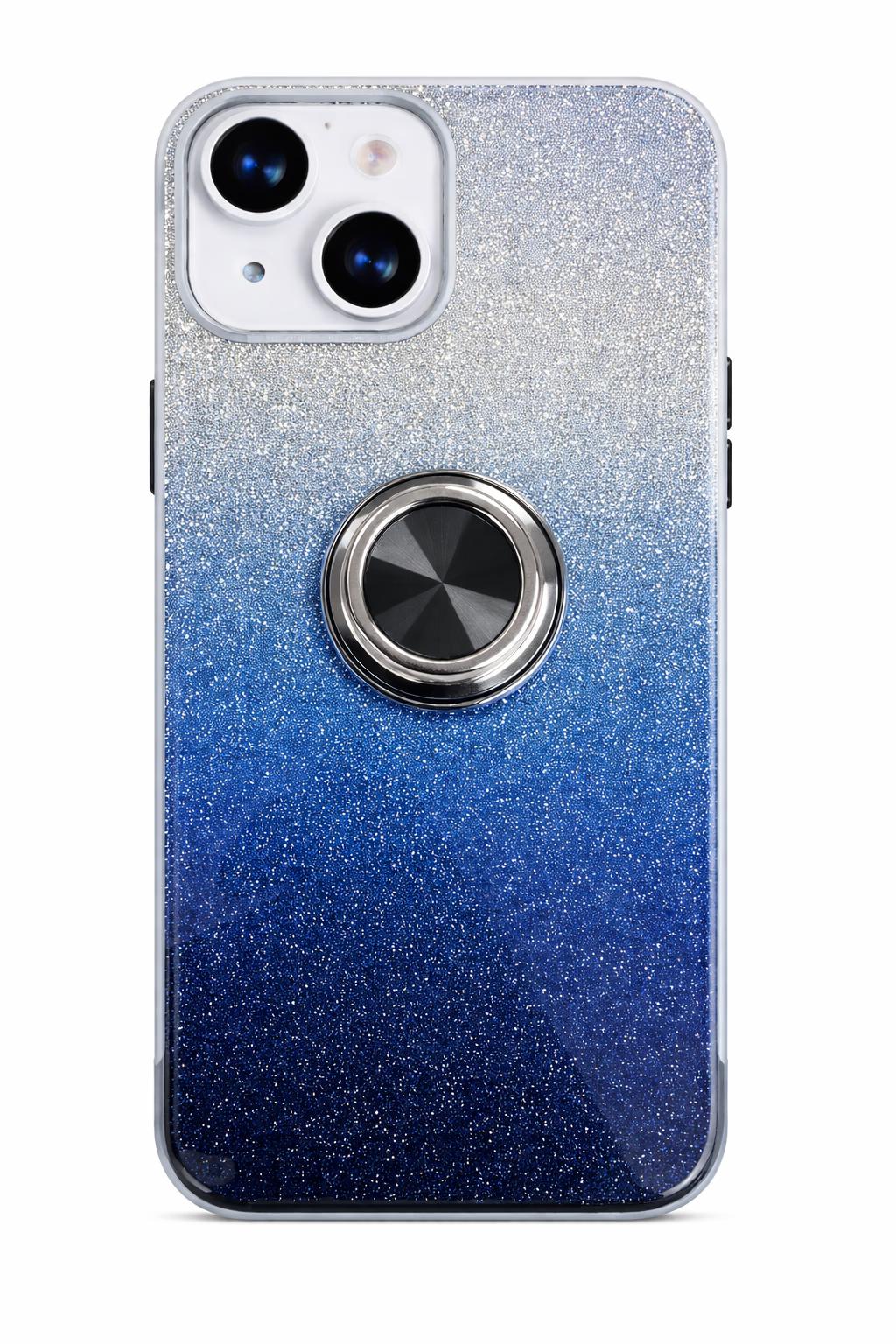 iPhone 15 - Fusion Chrome Ring Case - Blue
