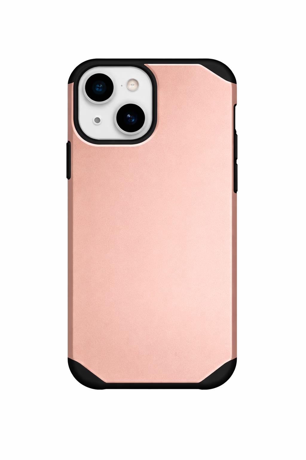 iPhone 15 - Sleek Armor Case - Rose Gold