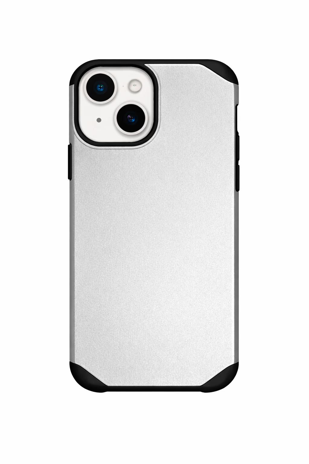 iPhone 15 - Sleek Armor Case - Silver