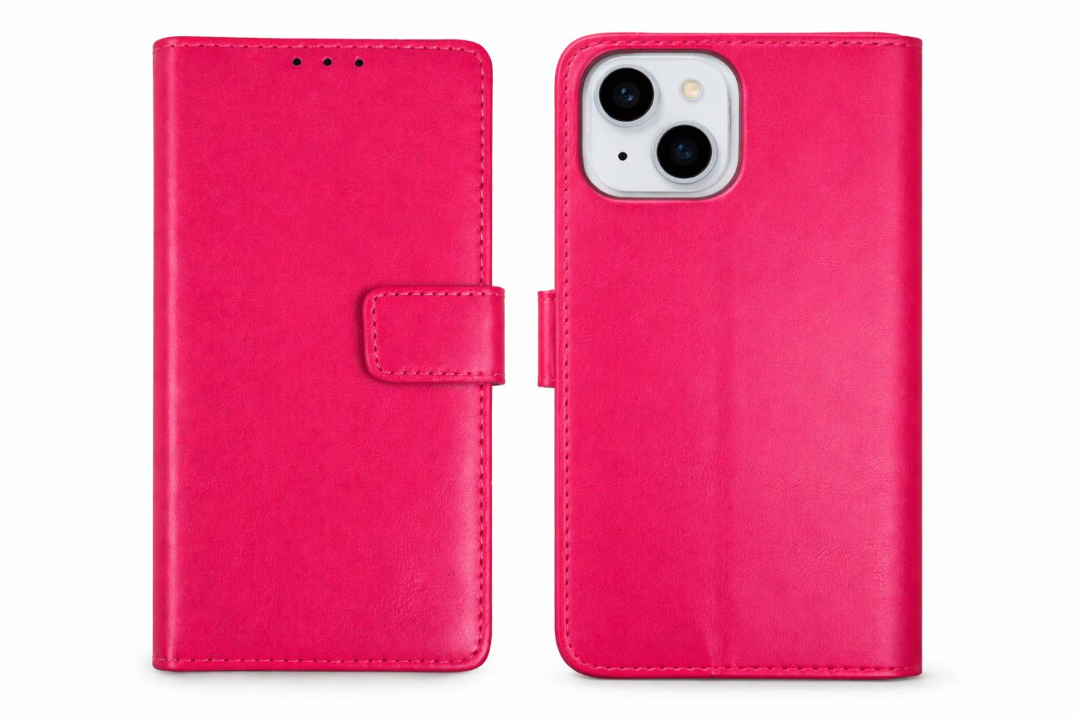 iPhone 15 - Classic Leather Wallet - Red