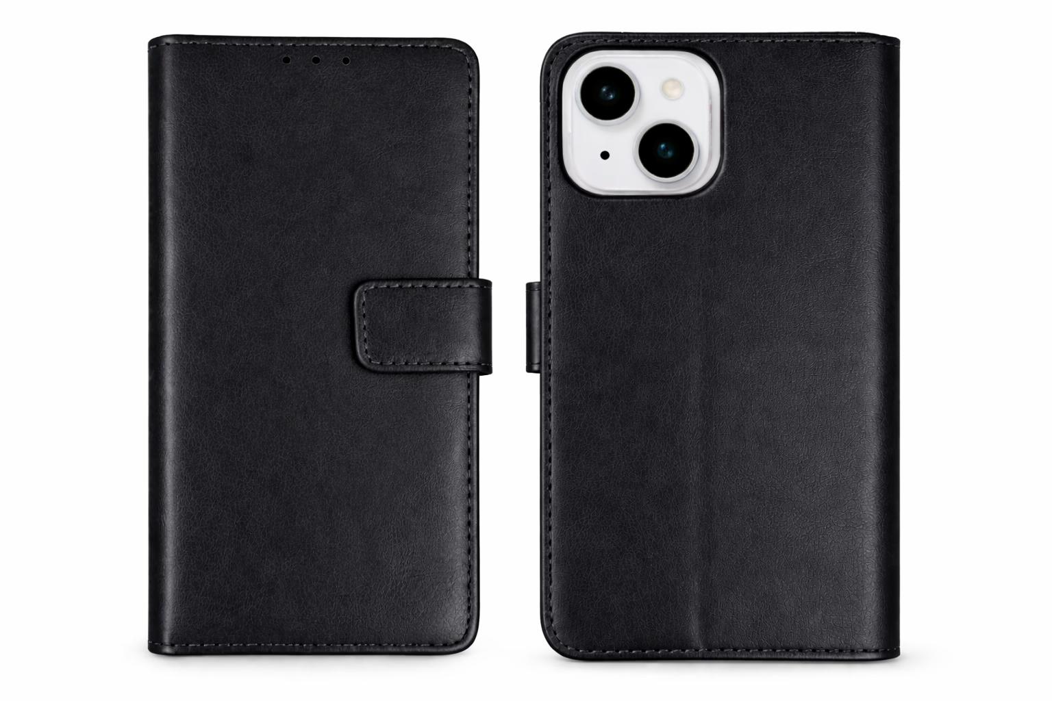 iPhone 15 - Classic Leather Wallet - Black