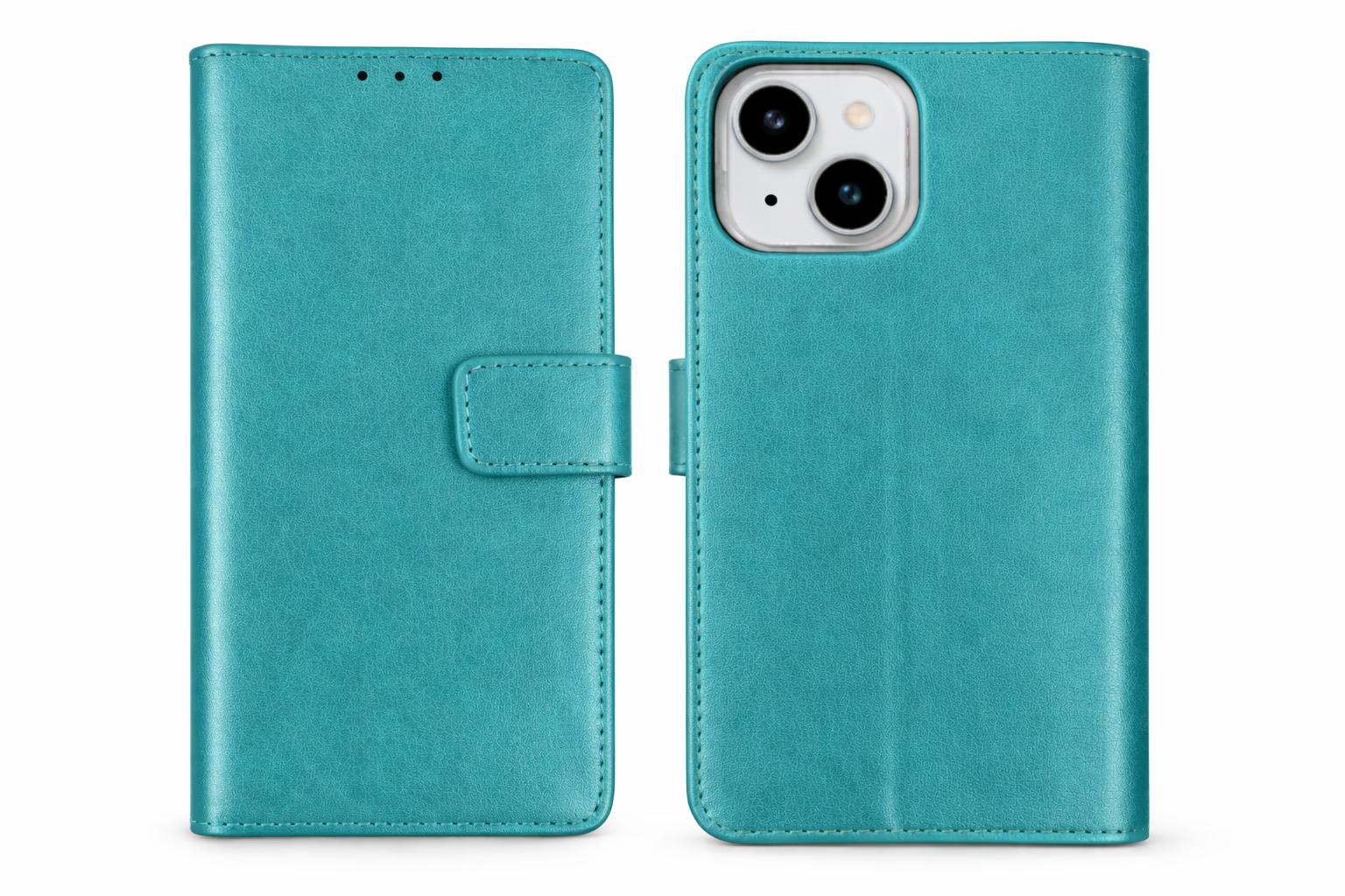 iPhone 15 - Classic Leather Wallet - Teal