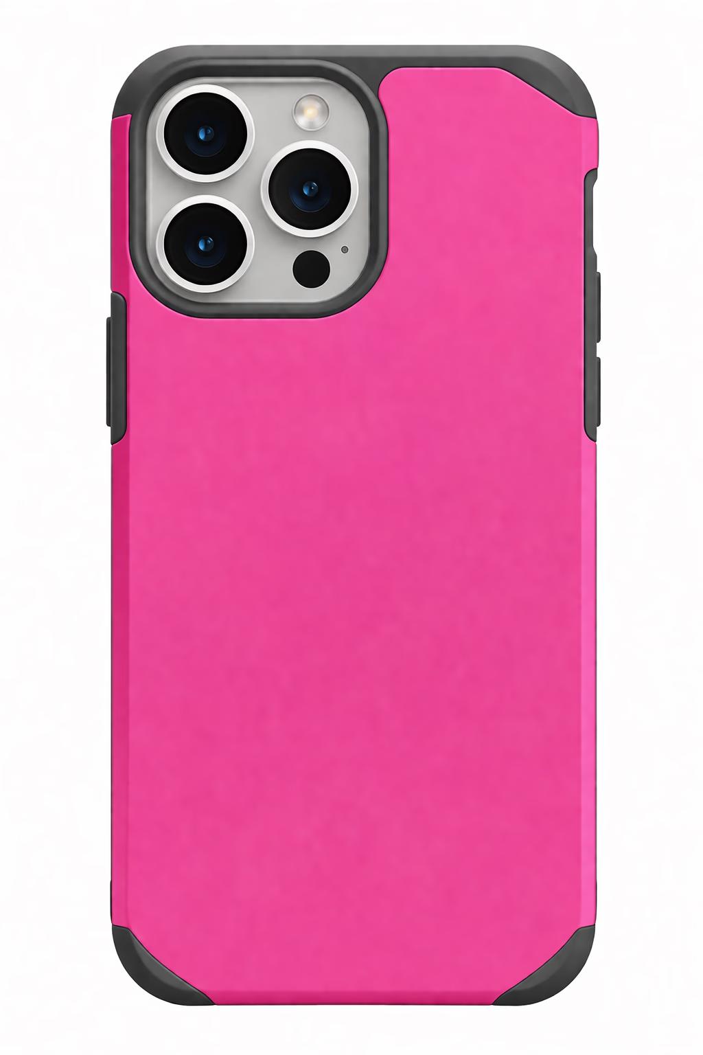 iPhone 15 Pro Max - Sleek Armor Case - Hot Pink
