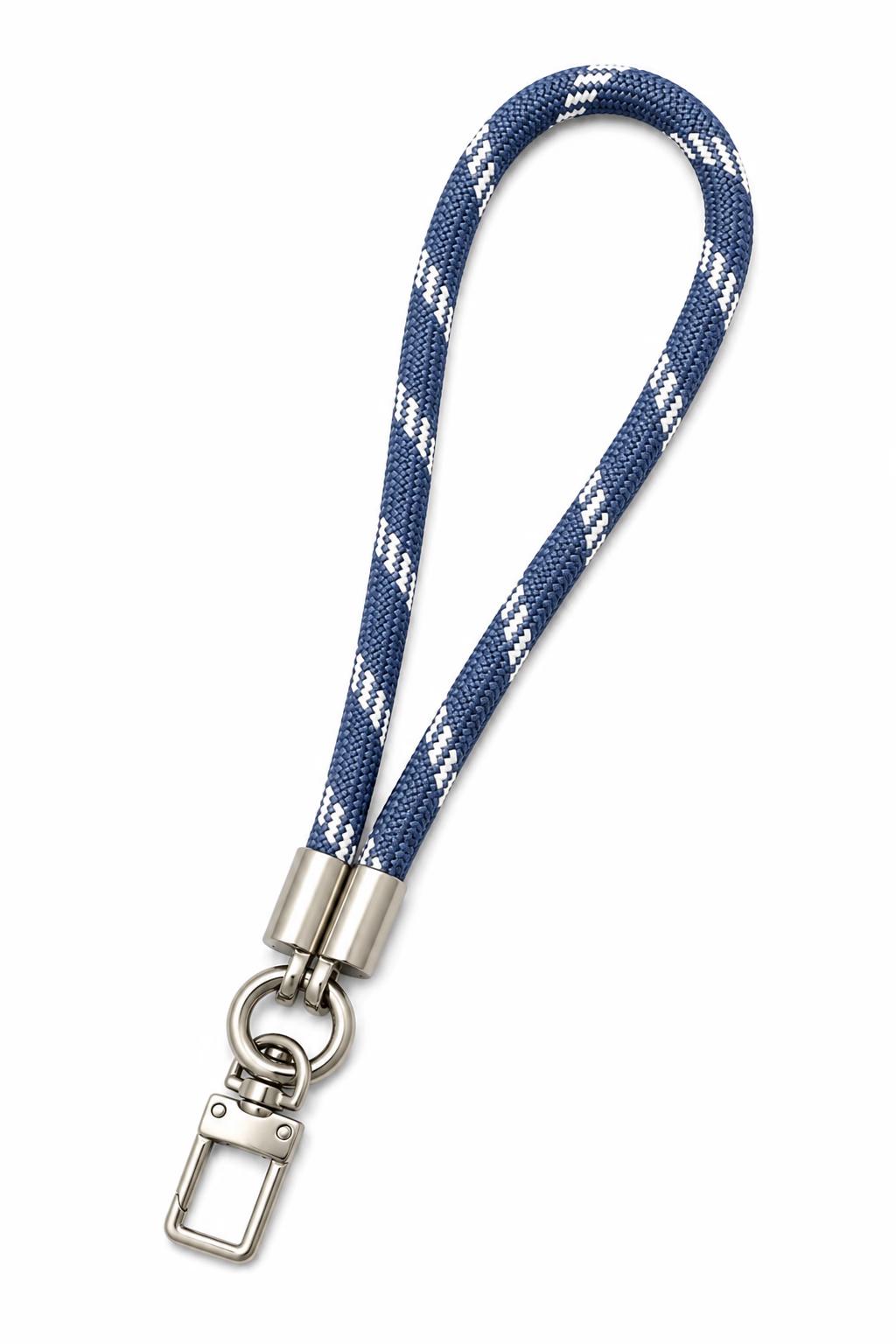 Braided Wrist Strap Lanyard - Denim