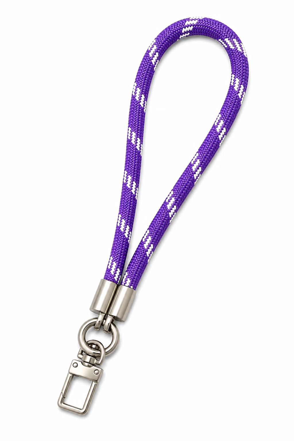 Braided Wrist Strap Lanyard - Purple