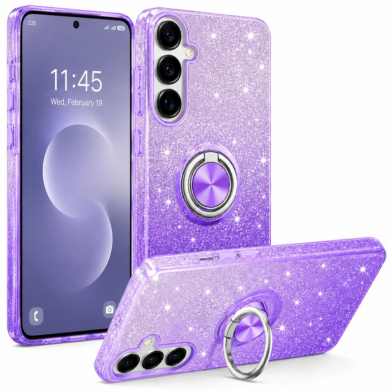 Samsung S26 - Fusion Chrome Ring Case - Purple