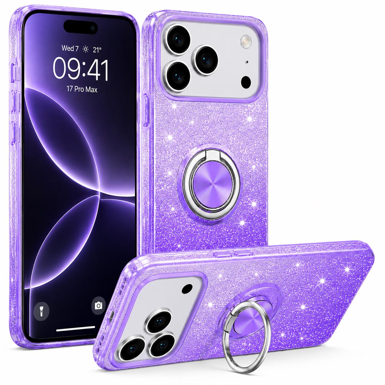 iPhone 17 Pro  - Fusion Chrome Ring Case - Purple