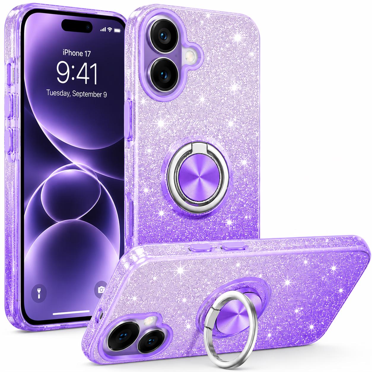 iPhone 17 - Fusion Chrome Ring Case - Purple