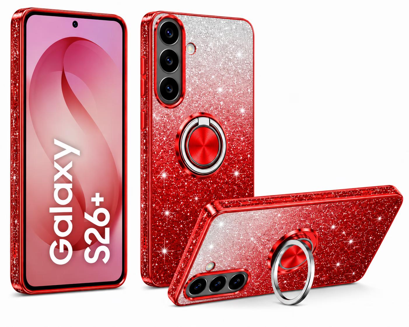 Samsung S26 - Fusion Chrome Ring Case - RED