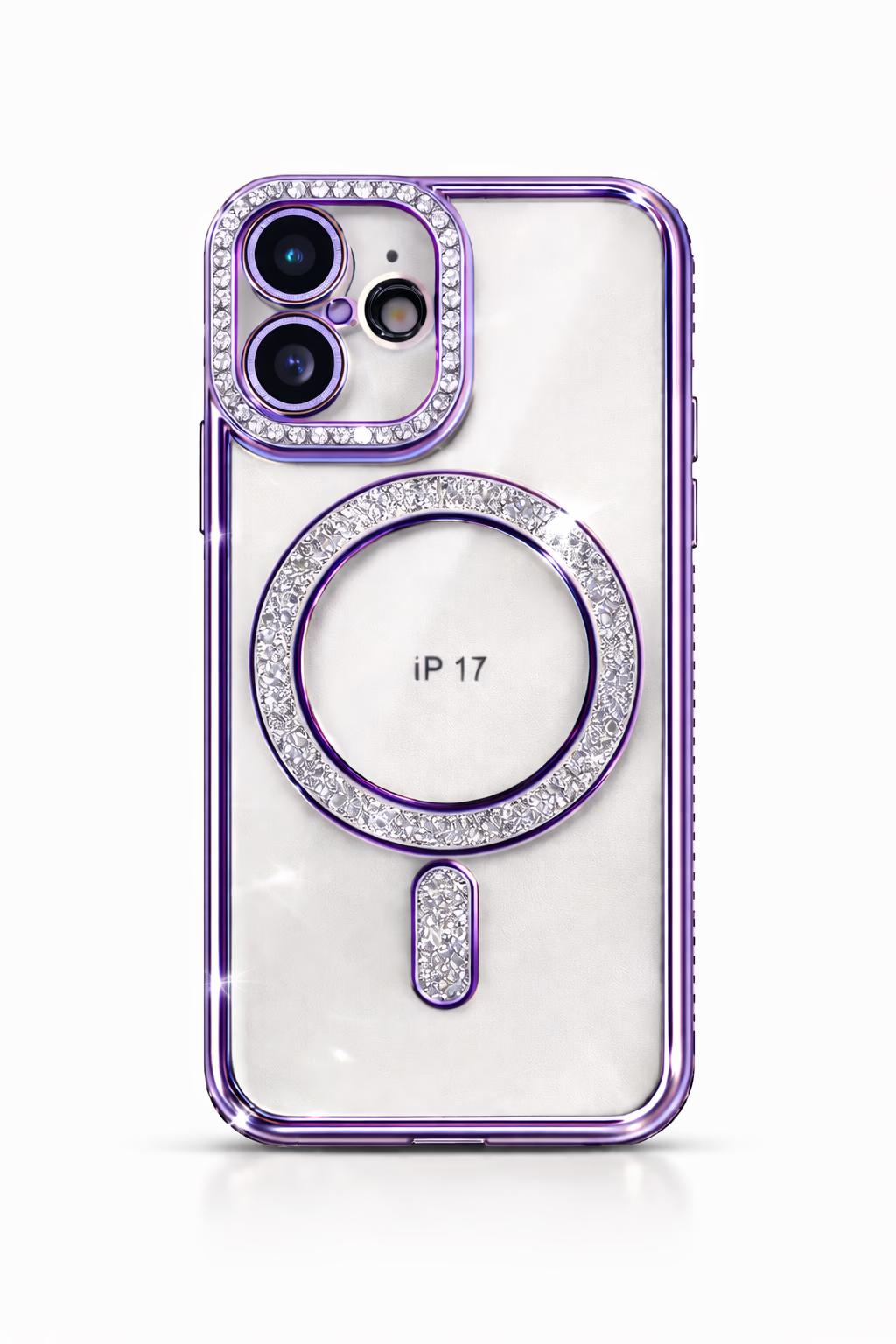 iPhone 17 - Bling Magsafe + Lens Protection - Purple