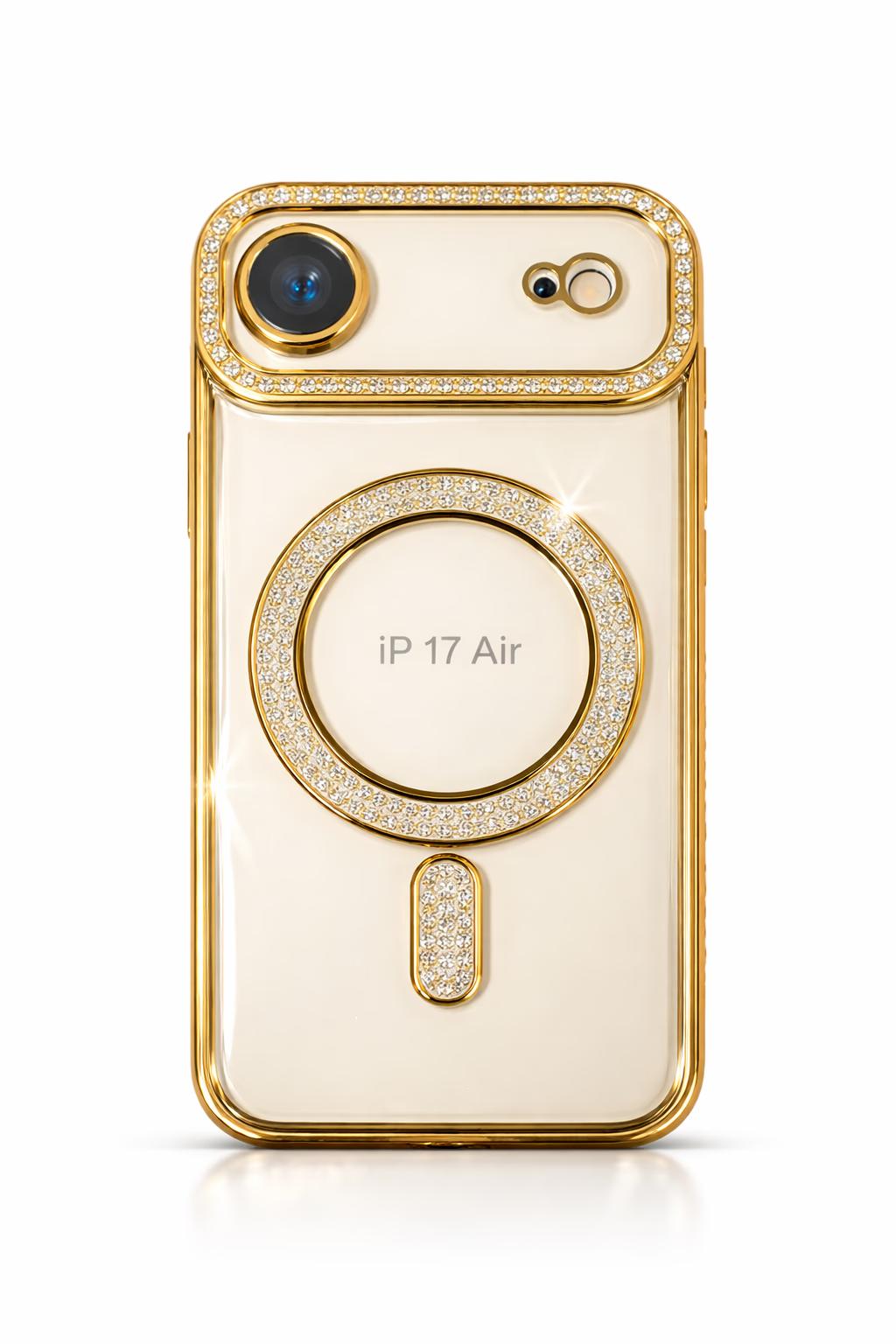 iPhone 17 Air - Bling Magsafe + Lens Protection - Gold