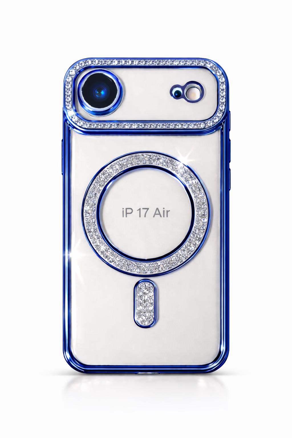 iPhone 17 Air - Bling Magsafe + Lens Protection - Blue