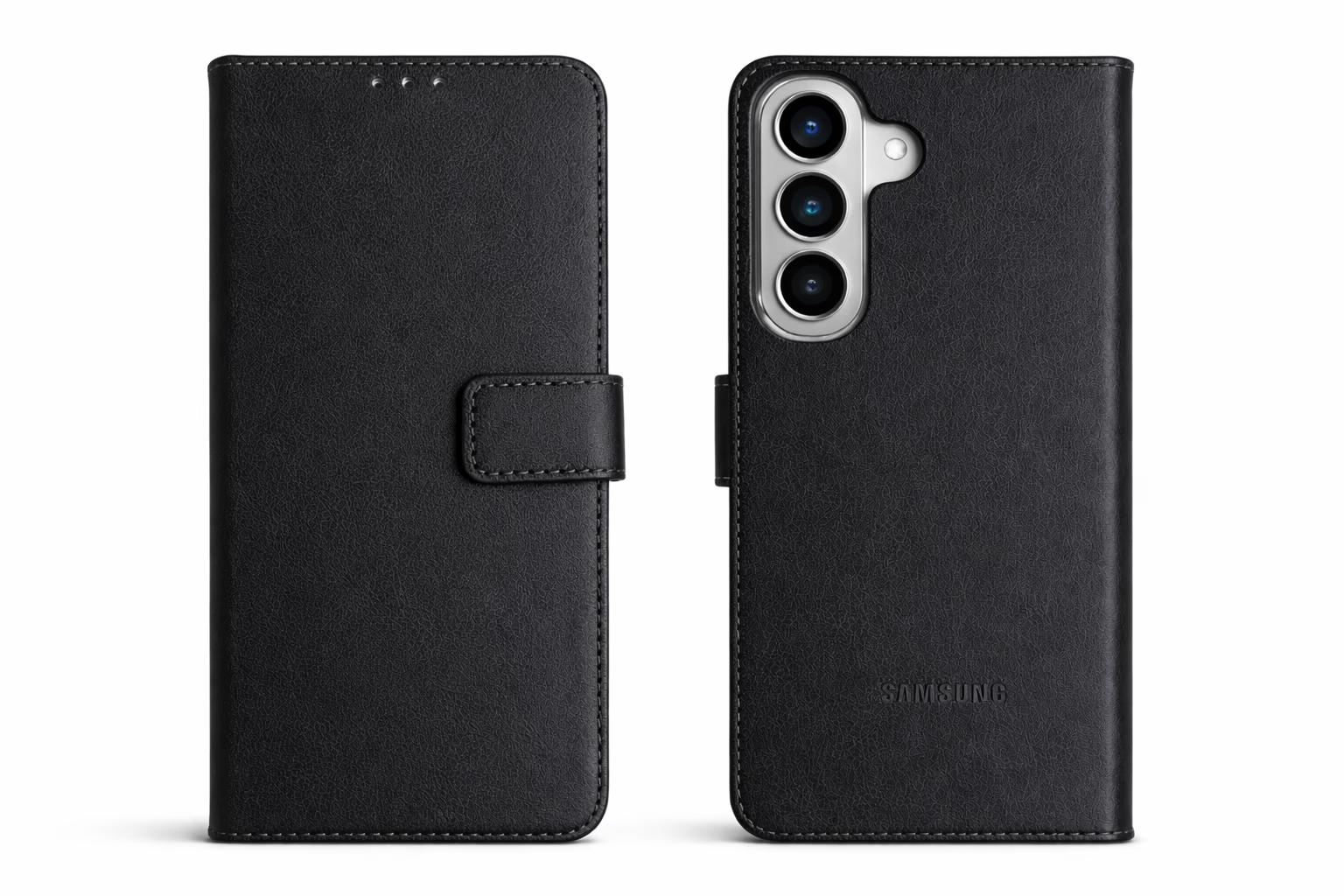 Samsung S26 Plus - Classic Leather Wallet - Black