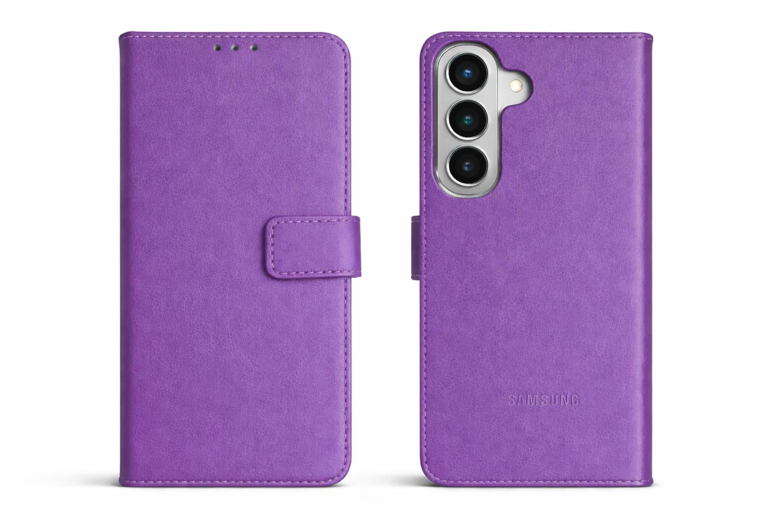 Samsung S26 Plus - Classic Leather Wallet - Purple
