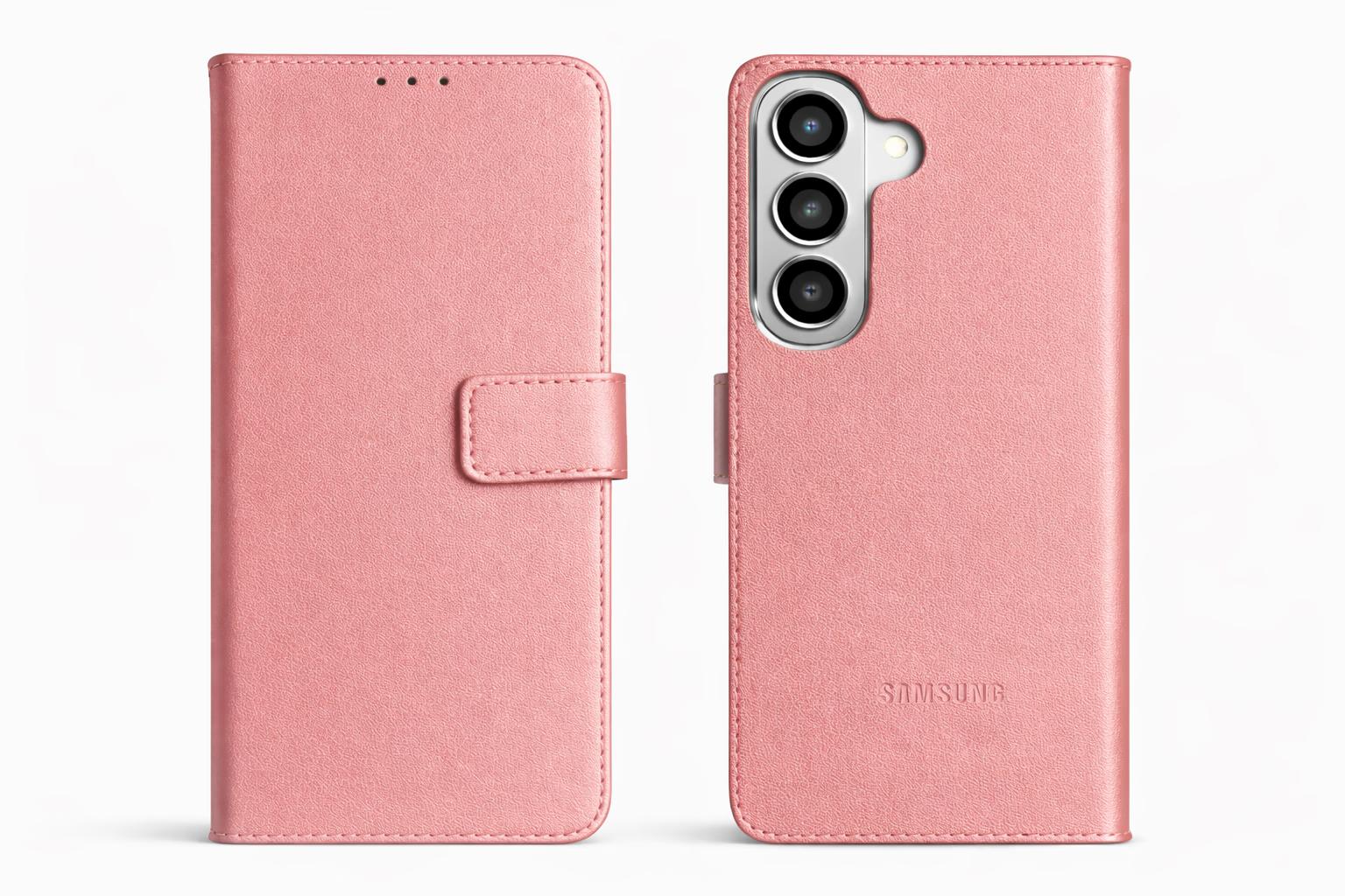 Samsung S26 Plus - Classic Leather Wallet - Rose Gold