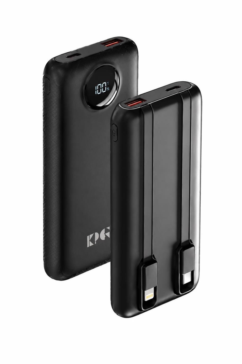 KPG Power Bank - 10000 mAh - 22.5W - Black