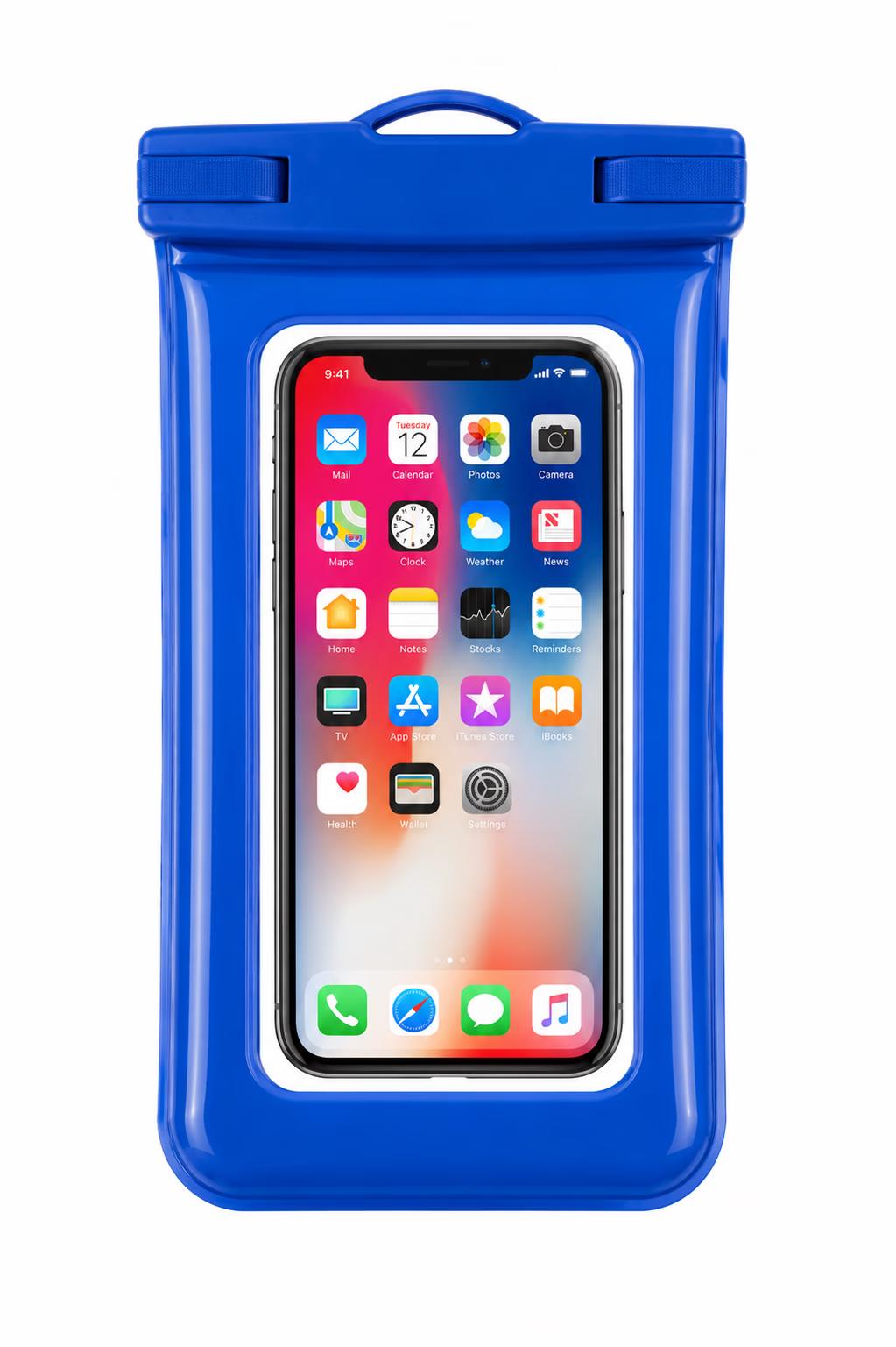 Waterproof Phone Pouch w/ Lanyard - Navy Blue