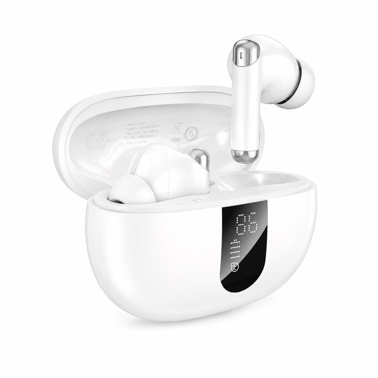 HOCO Wireless Earbuds - EQ26 ANC + ENC - White
