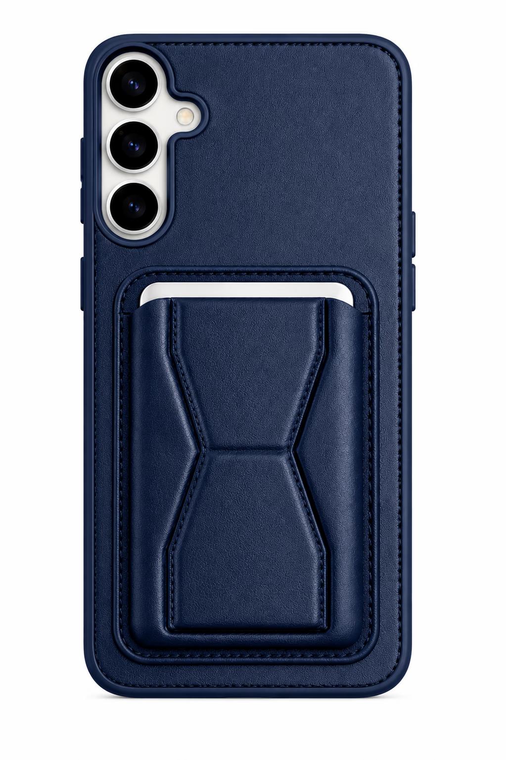 Samsung S25 - GeoCard Stand Case - Navy Blue