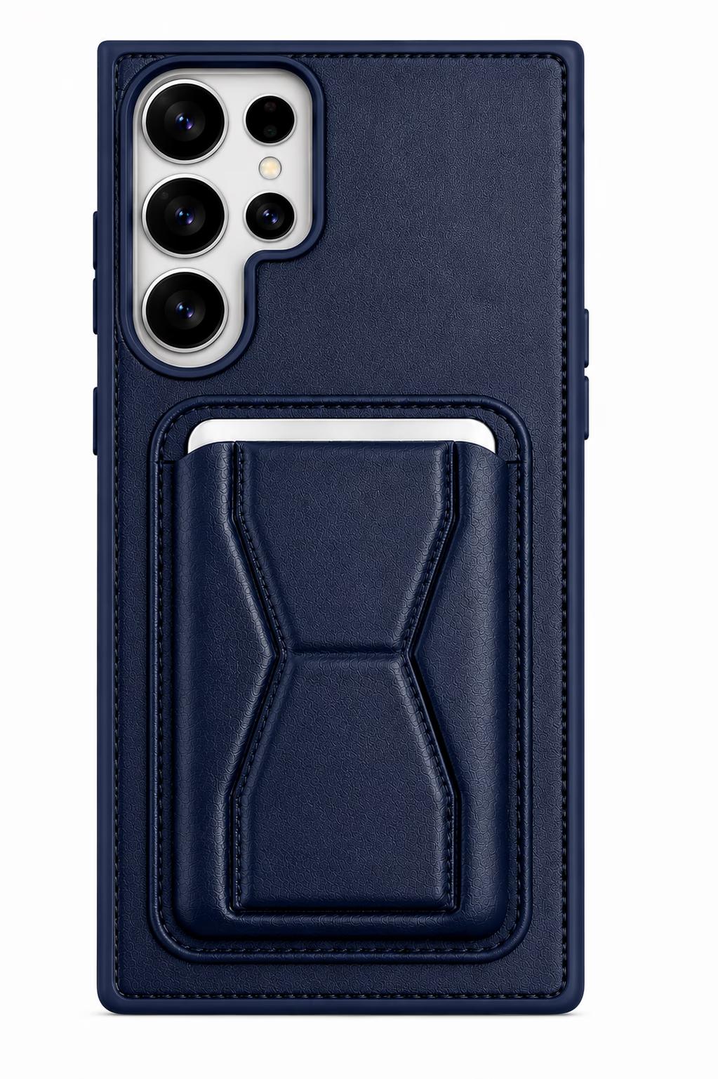 Samsung S25 Ultra - GeoCard Stand Case - Navy Blue