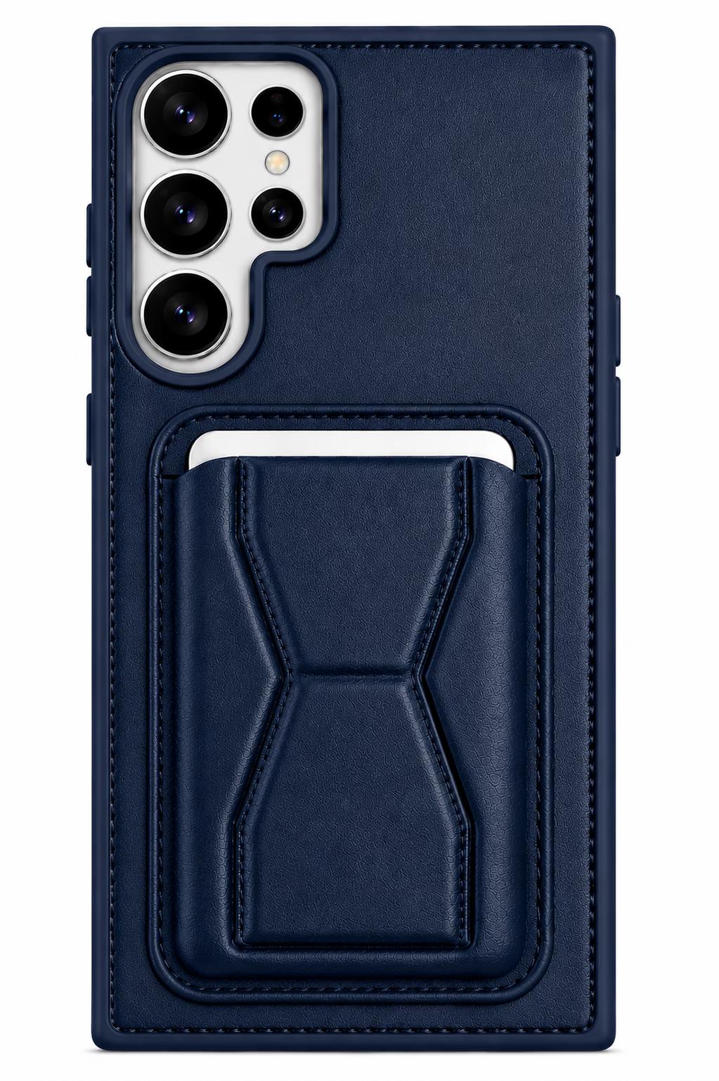 Samsung S26 Ultra - GeoCard Stand Case - Navy Blue
