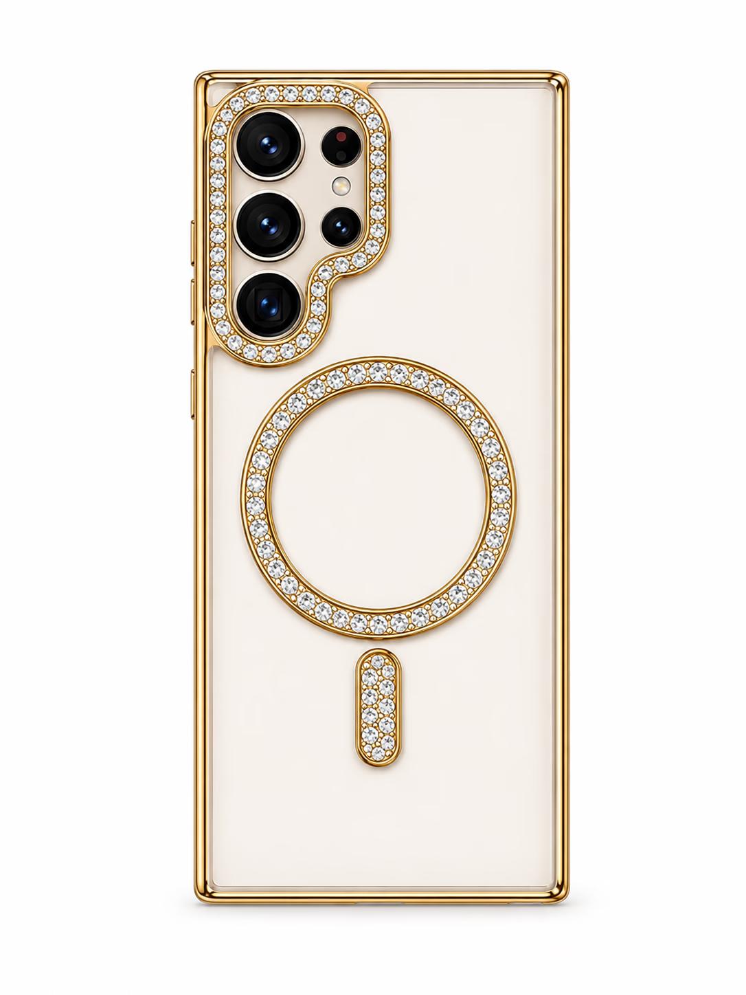 Samsung S22U - Bling Magsafe + Lens Protection - Gold