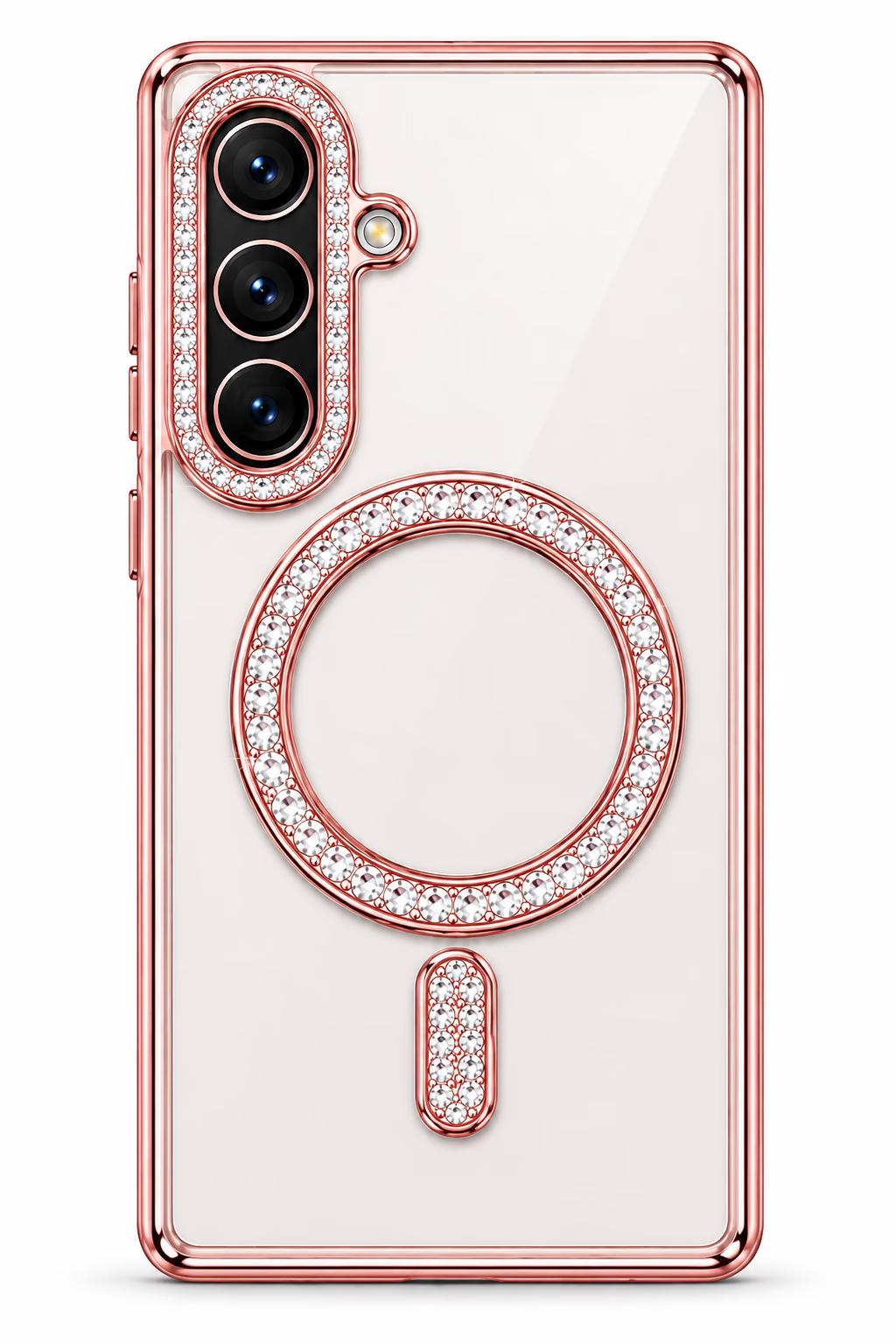 Samsung A37 - Bling MagSafe + Lens Protection - Rose Gold