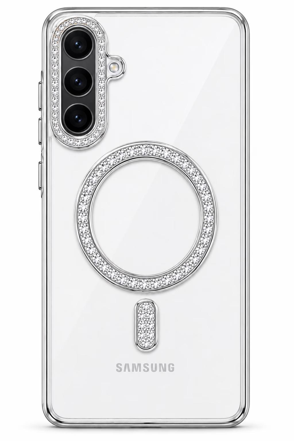 Samsung A17/A26 - Bling MagSafe + Lens Protection - Silver