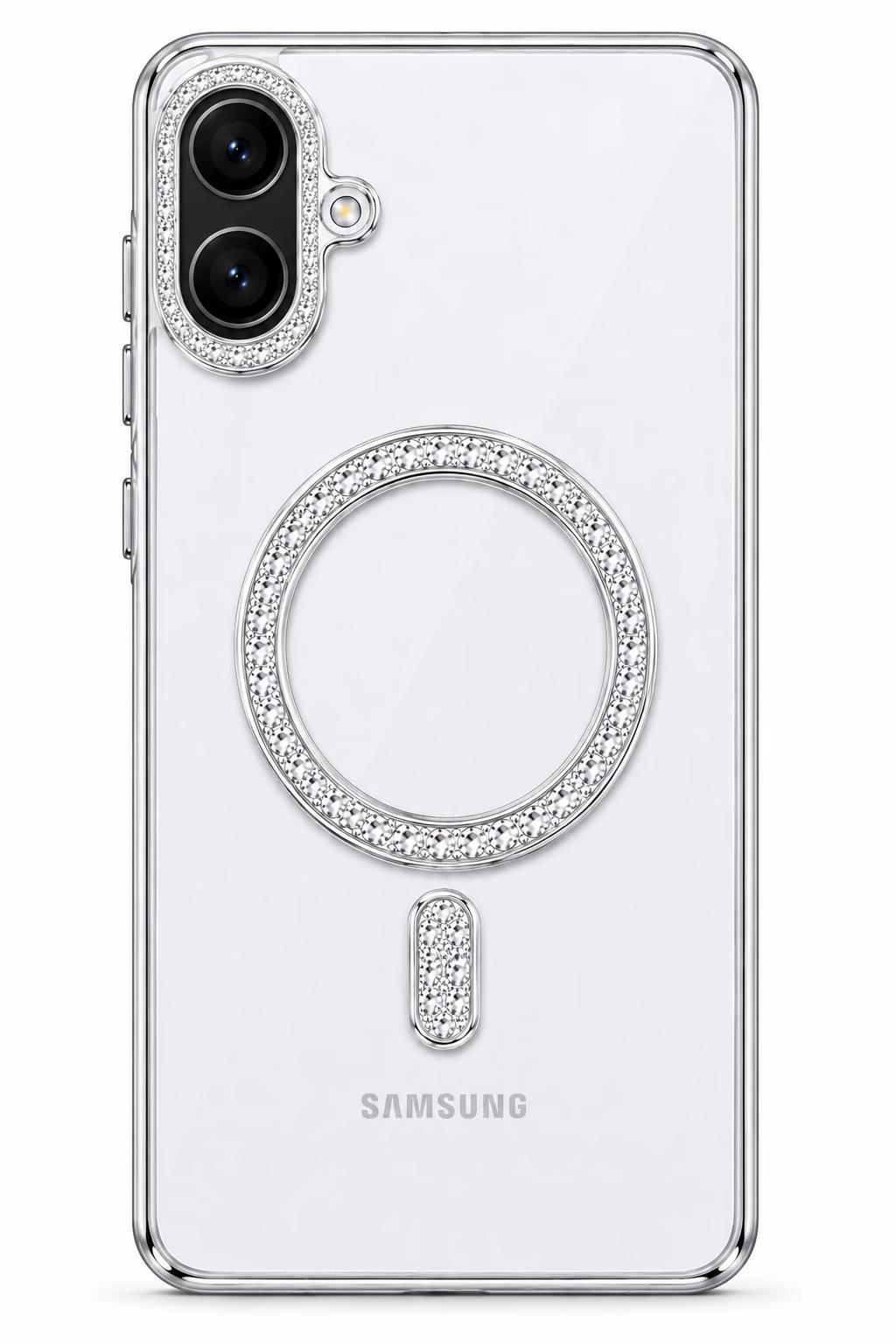 Samsung A07 - Bling MagSafe + Lens Protection - Silver