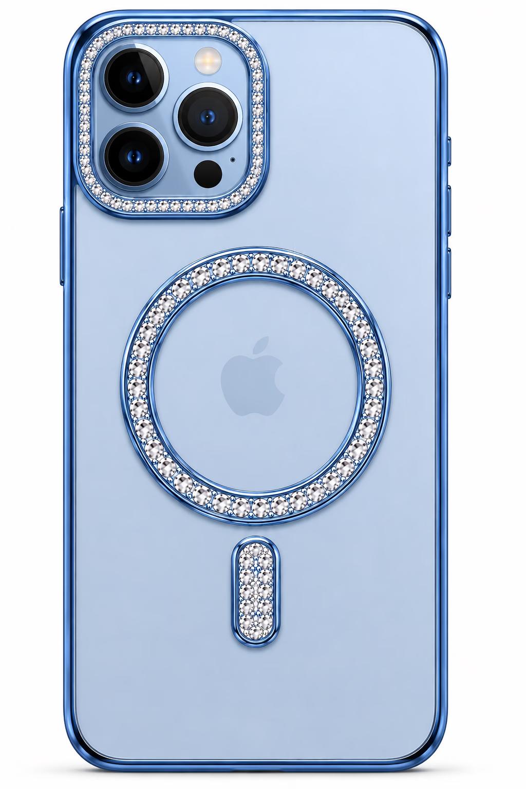 iPhone 13 Pro Max - Bling MagSafe + Lens Protection - Blue