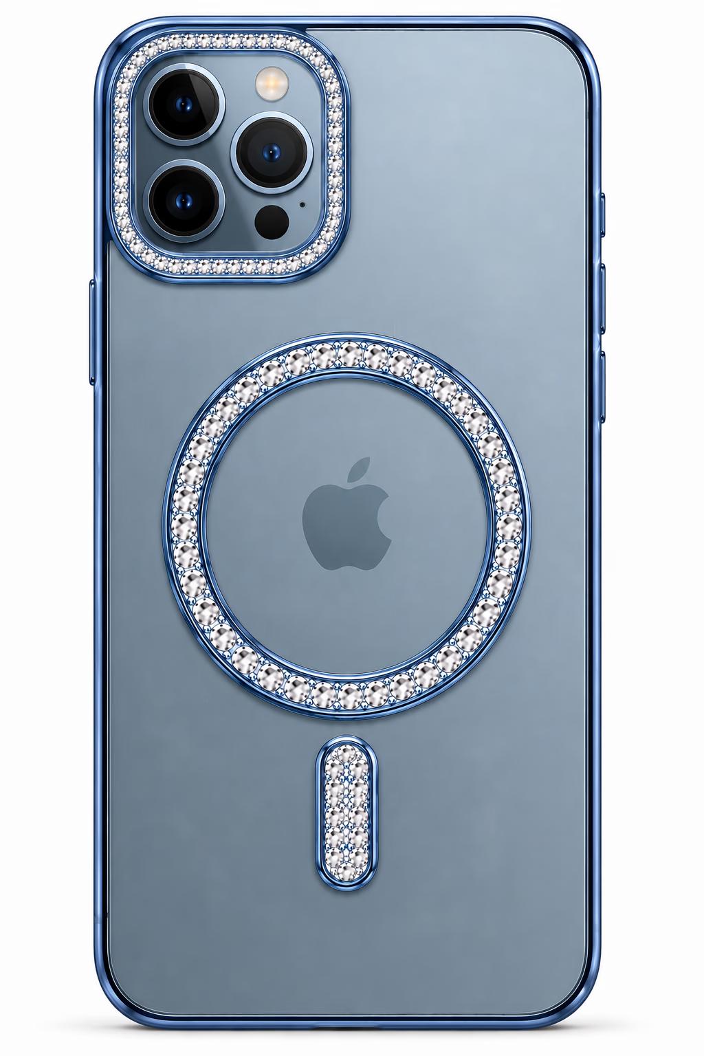 iPhone 12 Pro - Bling MagSafe + Lens Protection - Blue