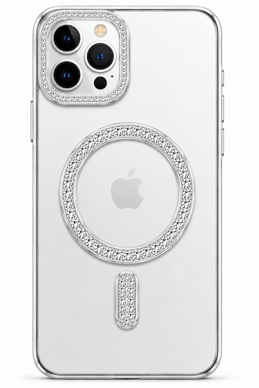 iPhone 12 Pro - Bling MagSafe + Lens Protection - Silver