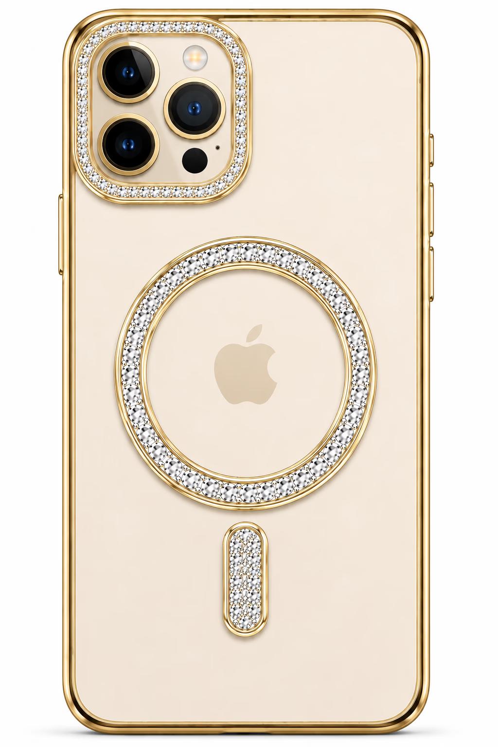 iPhone 13 Pro - Bling MagSafe + Lens Protection - Gold