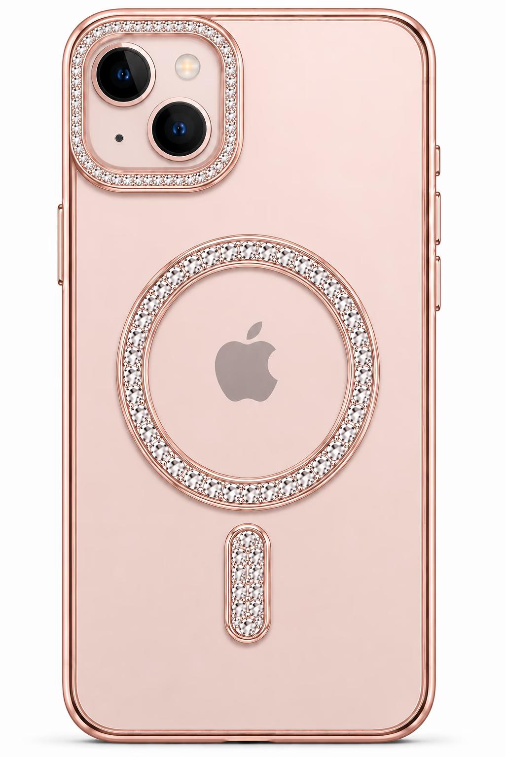 iPhone 13 - Bling MagSafe + Lens Protection - Rose Gold