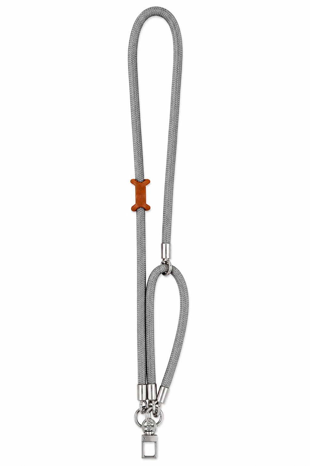 Two in One Braided Strap Lanyard - Grey
